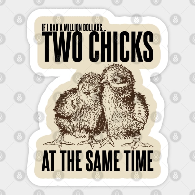 Two Chicks at the Same Time Sticker by Meta Cortex